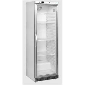   Tefcold - Üvegajtós hűtő 1 ajtós, 350 literes, rozsdamentes, fehér belső borítás, UR400SG