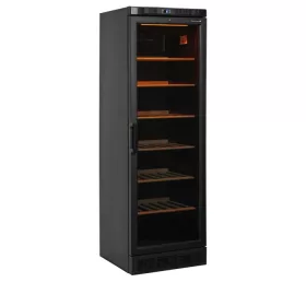   Tefcold - Borhűtő 1 ajtós, fa polcokkal 350 literes, FEKETE, CPV1380E