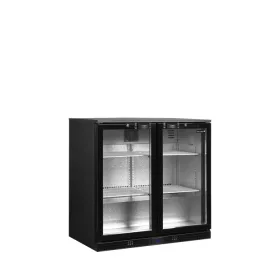   Tefcold - Bárhűtő 2 üvegajtós, 182 literes, FEKETE, DB201H