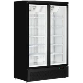   Tefcold - Üvegajtós fagyasztó 2 ajtós, 702 literes, FEKETE-FEHÉR, Atom Maxi F2DB