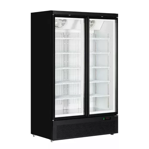 Tefcold - Üvegajtós fagyasztó 2 ajtós, 702 literes, FEKETE-FEHÉR, Atom Maxi F2DB