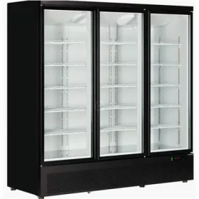   Tefcold - Üvegajtós fagyasztó 3 ajtós, 1090 literes, FEKETE-FEHÉR, Atom Maxi F3DB