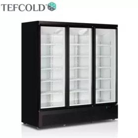   Tefcold - Üvegajtós fagyasztó 3 ajtós, 1090 literes, FEKETE-FEHÉR, Atom Maxi F3DB