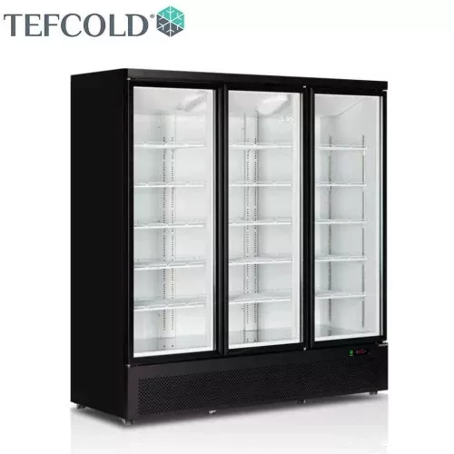 Tefcold - Üvegajtós fagyasztó 3 ajtós, 1090 literes, FEKETE-FEHÉR, Atom Maxi F3DB