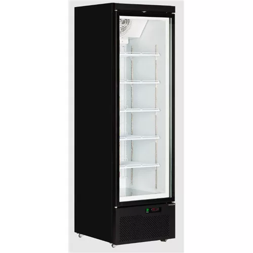 Tefcold - Üvegajtós fagyasztó 1 ajtós, 390 literes, FEKETE-FEHÉR, Atom Maxi F1DB