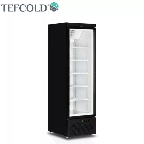 Tefcold - Üvegajtós fagyasztó 1 ajtós, 390 literes, FEKETE-FEHÉR, Atom Maxi F1DB