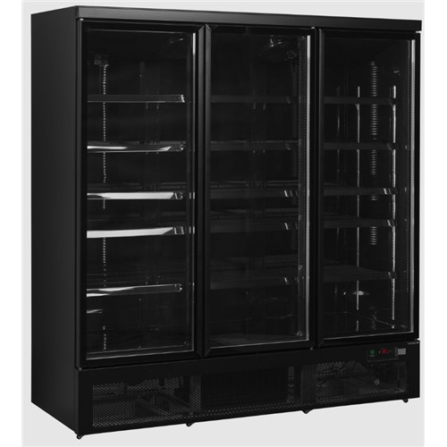 Tefcold - Üvegajtós hűtő 3 ajtós, 1264 literes, FEKETE, Atom Maxi C3DBB