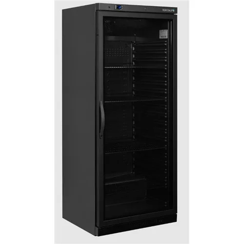 Tefcold - Üvegajtós hűtő 1 ajtós, GN2/1, 570 literes, FEKETE, UR600BG