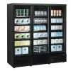Tefcold - Üvegajtós fagyasztó 3 ajtós, 1090 literes, FEKETE, Atom Maxi F3DBB