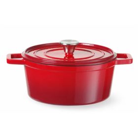 Hendi - Fazék zománcozott öntöttvas piros 3,7 liter