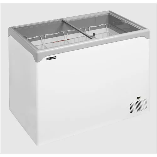 Tefcold - Fagyasztóláda csúszó egyenes üveg fedéllel, LED világítással, 218 literes, NIC302SC