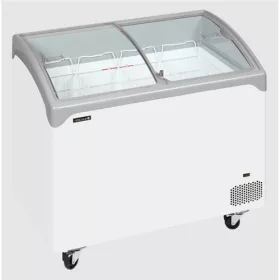   Tefcold - Fagyasztóláda csúszó hajlított üveg fedéllel, LED világítással, 218 literes, NIC302SCEB