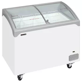   Tefcold - Fagyasztóláda csúszó hajlított üveg fedéllel, LED világítással, 218 literes, NIC302SCEB