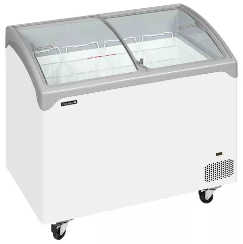 Tefcold - Fagyasztóláda csúszó hajlított üveg fedéllel, LED világítással, 218 literes, NIC302SCEB