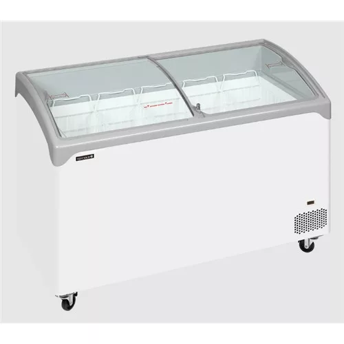 Tefcold - Fagyasztóláda csúszó hajlított üveg fedéllel, LED világítással, 298 literes, NIC402SCEB