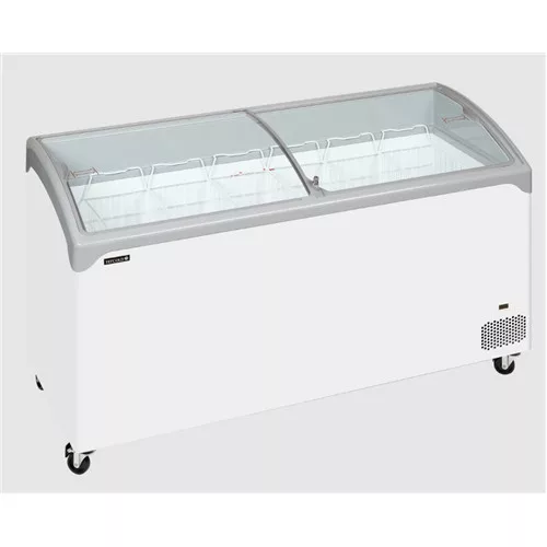 Tefcold - Fagyasztóláda csúszó hajlított üveg fedéllel, LED világítással, 367 literes, NIC502SCEB