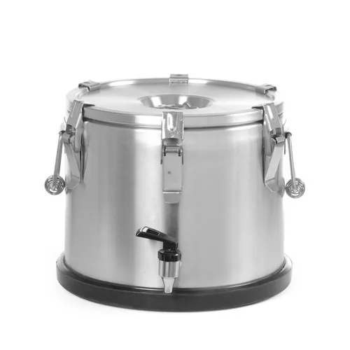 Hendi - Ételszállító badella rozsdamentes duplafalú, csappal 15 literes