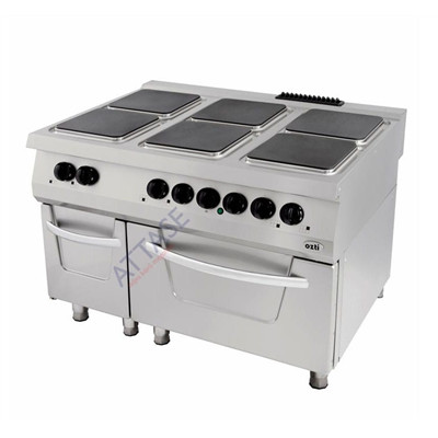 Özti - Professional Electric Stove 6 égős 1200x900x850 mm 30 kW sütővel - OSOEF 12090