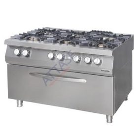   Özti - gáztűzhely 6 égős 1200x900x850 mm 48 kW sütővel - OSOGF 12090 S