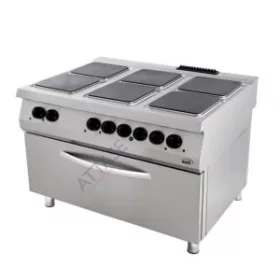   Özti - villanytűzhely 6 főzőlapos 1200x900x850 mm 33 kW sütővel - OSOEF 12090 S