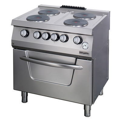 Özti - villanytűzhely 4 főzőlapos 800x700x850 mm 16,4 kW statikus sütővel - OSOEF 8070