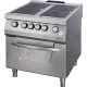 Özti - Professional Electric Stove 4 égős 800x900x850 mm 22 kW sütővel - OSOEF 8090