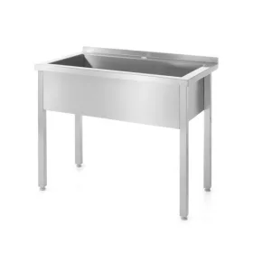   Hendi - Egy medencés mosogató hátsó felhajtással 800x600x850mm