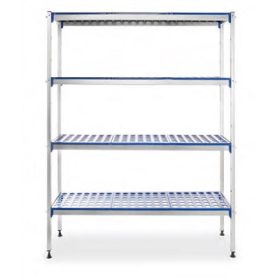   Hendi - Állvány 4 polccal, műanyag polclapokkal 1200x405x1685mm