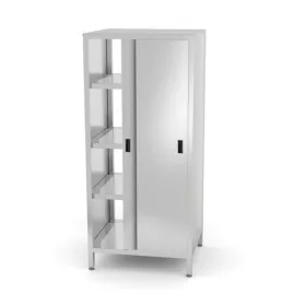   Hendi - Rozsdamentes tárolószekrény tolóajtókkal 800x700x1800mm