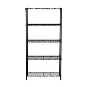 Hendi - Állvány 5 polccal, fekete, 910x455x1830mm