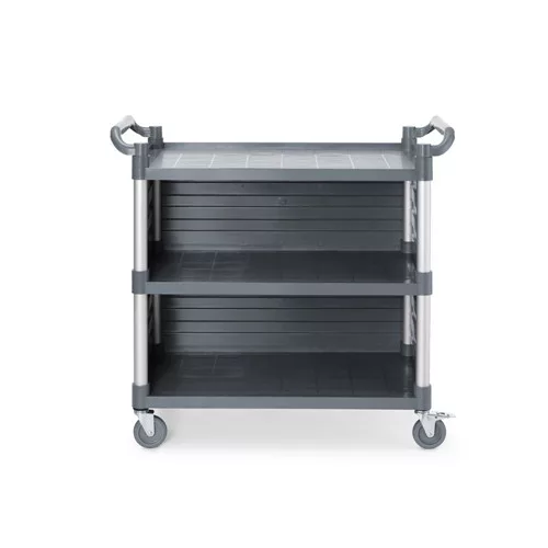 Hendi - Zsúrkocsi 3 szintes, oldalpanel, műanyag 1010x500x960mm
