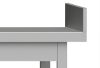Stalgast - Rm Stainless steel table hátsó felhajtással  600x600x850 mm, összeszerelhető