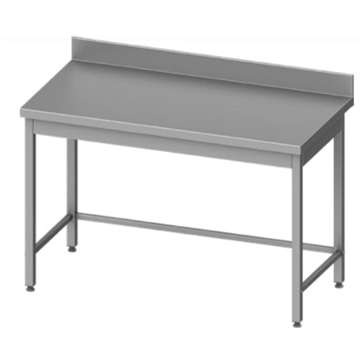 Stalgast - Rm Stainless steel table hátsó felhajtással  1200x700x850 mm, összeszerelhető