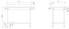 Stalgast - Rm Stainless steel table hátsó felhajtással  1400x700x850 mm, összeszerelhető