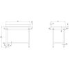 Stalgast - Rm Stainless steel table hátsó felhajtással alsó polccal 1000x700x850 mm, összeszerelhető