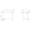 Stalgast - Rm Stainless steel table hátsó felhajtással alsó polccal 1200x700x850 mm, összeszerelhető