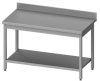 Stalgast -  Rm  Stainless steel table hátsó felhajtással alsó polccal 1800x700x850 mm összeszerelhető