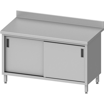 Stalgast - Rm Stainless steel Neutral counter tolóajtóval, hátsó felhajtással 1200x600x850 mm összeszerelhető