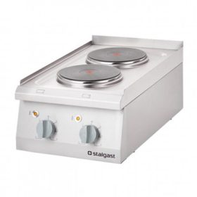   Stalgast - Tűzhely 2 lapos elektromos asztali 400x700x250 mm 2,5 kW