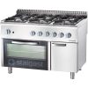 Stalgast - Professional gas stove 6 égős 1200x700x850 mm 41,5 kW statikus sütővel - 9711210