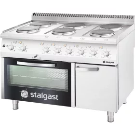   Stalgast - Villanytűzhely 6 főzőlapos, GN2/1 elektromos sütővel, 9718000