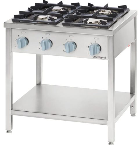 Stalgast - gáztűzhely 4 égős összeszerelhető 800x700x850 mm 24 kW - 978533 PB