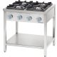 Stalgast - gáztűzhely 4 égős összeszerelhető 800x700x850 mm 24 kW - 978533 PB
