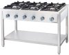Stalgast - gáztűzhely 6 égős összeszerelhető 1200x700x850 mm 32,5 kW - 978611 NG