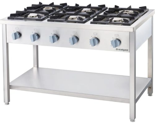 Stalgast - gáztűzhely 6 égős összeszerelhető 1200x700x850 mm 32,5 kW - 978611 NG