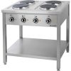 Stalgast - Professional Electric Stove 4 égős 800x700x850 mm 10,4 kW - 979500