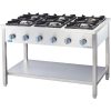Stalgast - gáztűzhely 6 égős 1200x700x850 mm 32,5 kW - 979611 NG