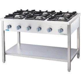   Stalgast - gáztűzhely 6 égős 1200x700x850 mm 32,5 kW - 979611 NG