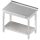 Stalgast - Rm Stainless steel table hátsó felhajtással alsó polccal 800x600x850 mm összeszerelhető