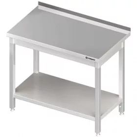   Stalgast -  Rm munkaasztal alsó polccal hátsó felhajtással 1000x700x850 mm összeszerelhető